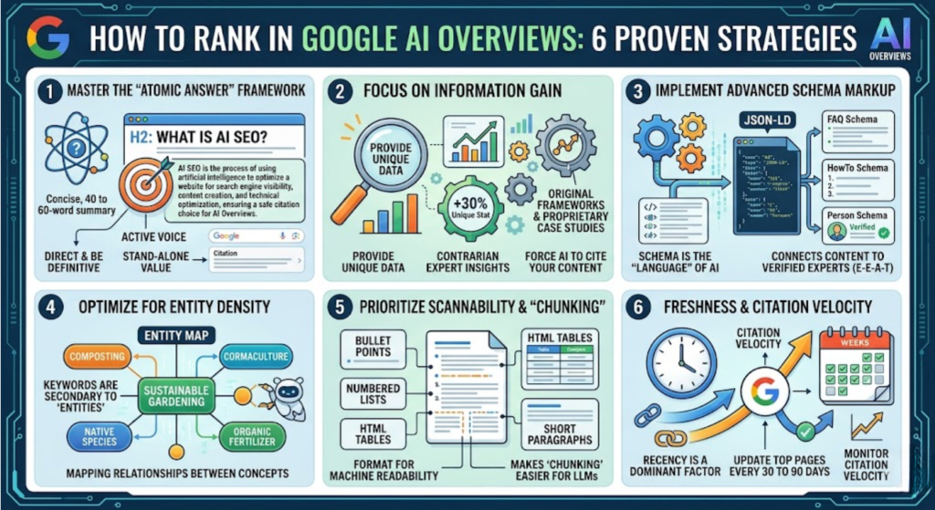 how to rank in Google AI Overviews