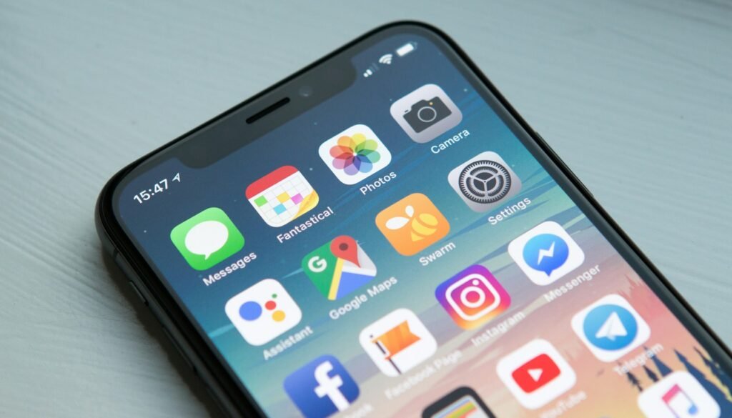 Business owner checking local search results on a smartphone